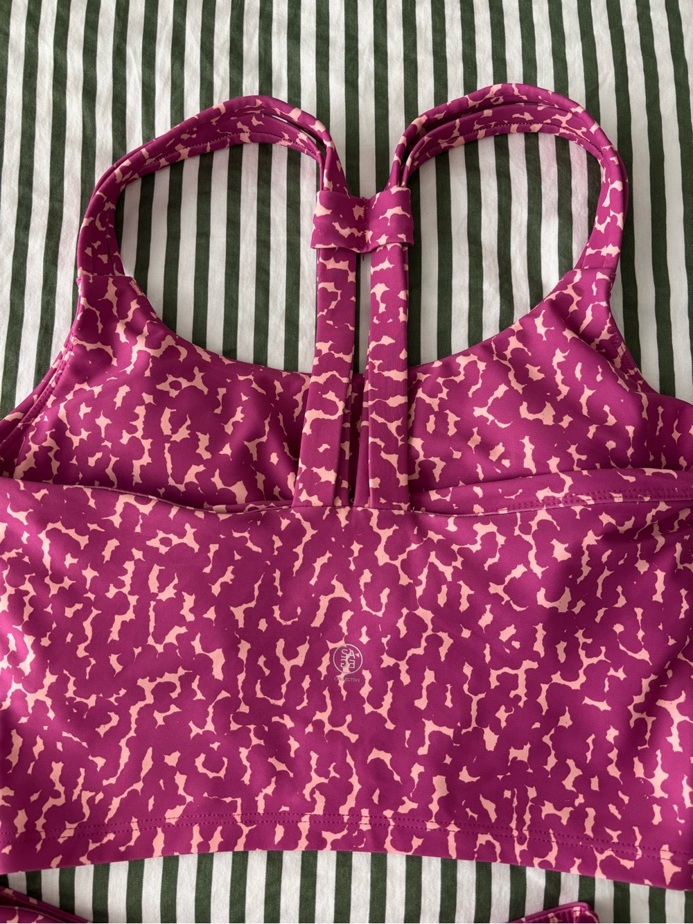 Sage Collective Pink Printed Tank and Bike Short Set - Picture 4 of 7